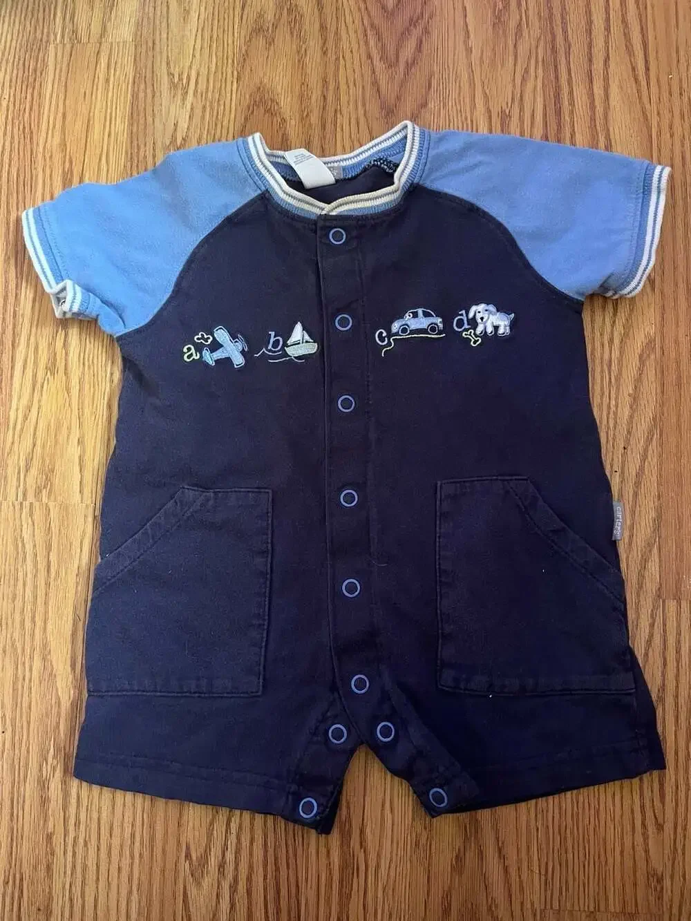 Carter's Baby Boy Embroidered Alphabet Graphic Romper